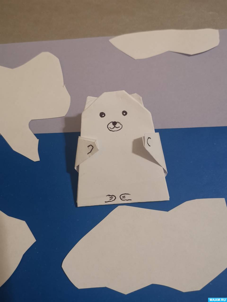 Мастер-класс по оригами «Медвежонок Умка» ко Дню зимних сказок на МAAM