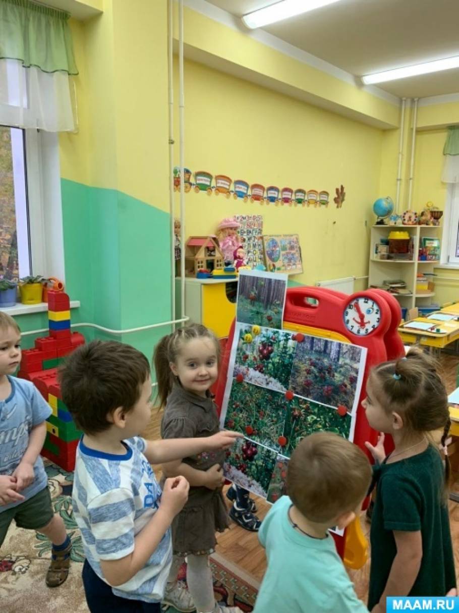 Рисование в младшей группе «Ягодки на кустиках» в нетрадиционной технике