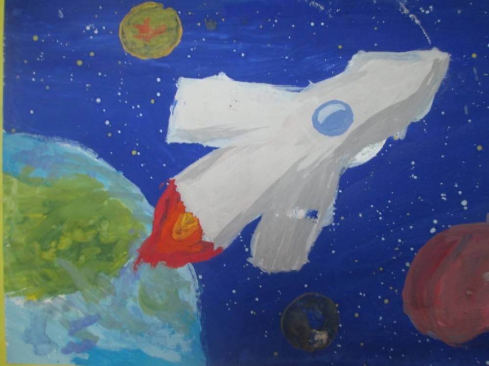 Рисование в средней группе на тему космос