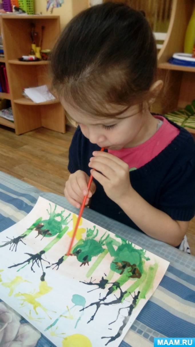 Занятие кляксография. Нетрадиционное рисование. Рисование в детском саду. Нестандартное рисование. Техники рисования в детском саду.