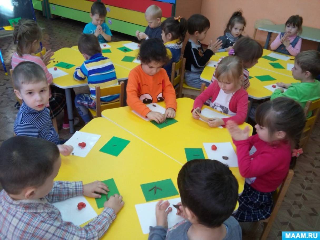 Лепка «Веточка рябины» в средней группе (2 фото). Воспитателям детских ...