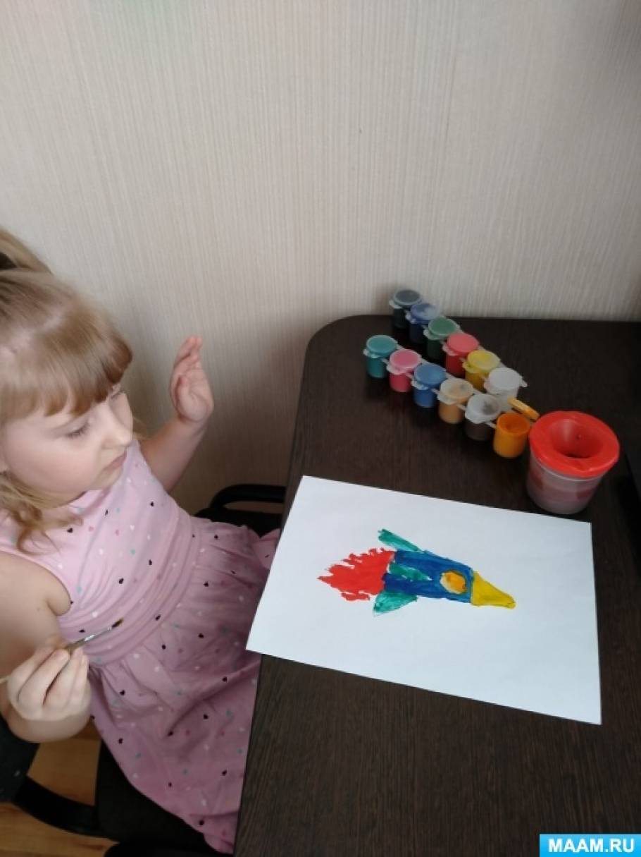 Как нарисовать ребенку 5 лет ракету