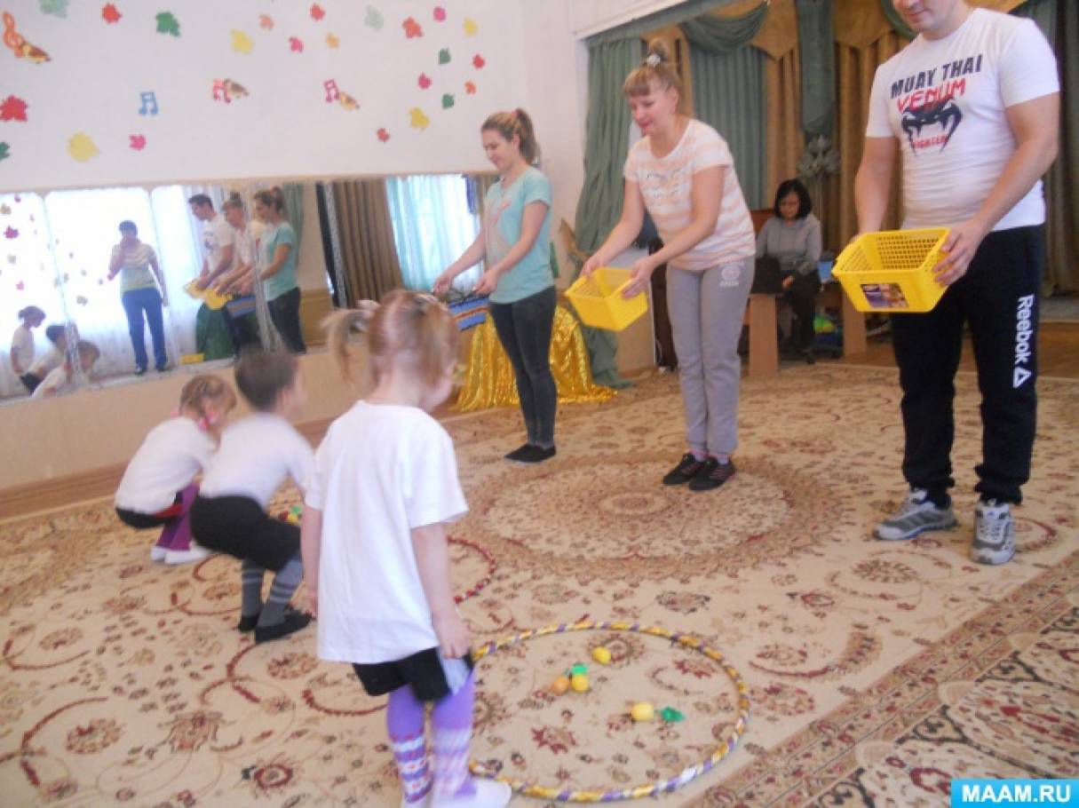 Физкультурное развлечение с участием родителей «В осеннем лесу» (средняя группа) Фото Физкультурное развлечение с участием родителей «В осеннем лесу» (средняя группа)