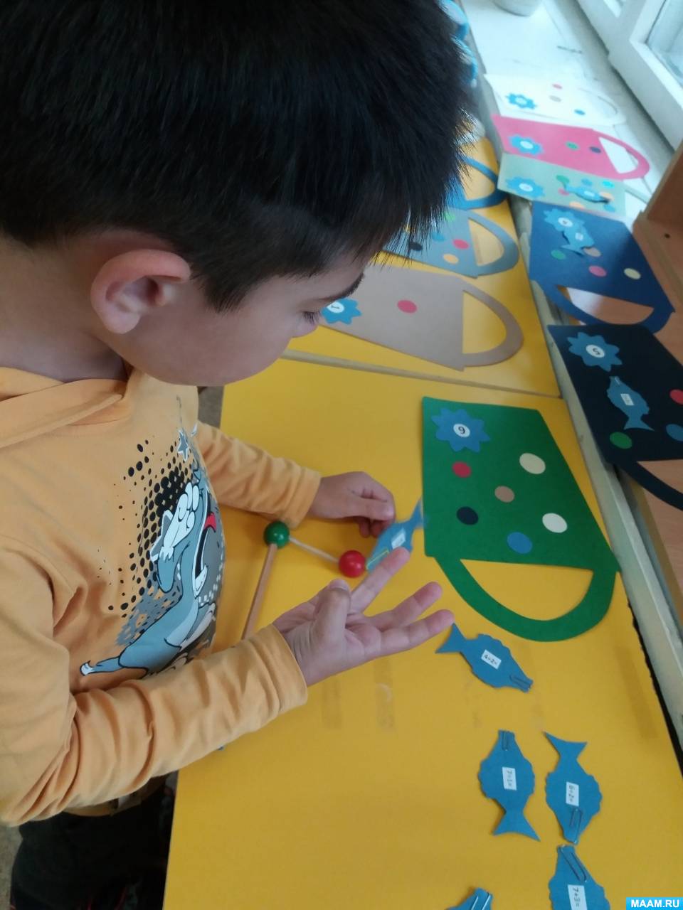 Дидактическая игра по ФЭМП «Веселая рыбалка» для детей старшего ...