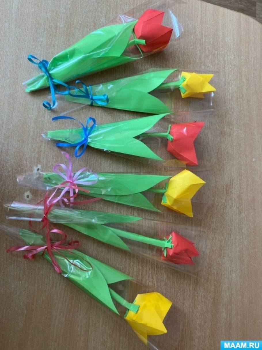 Мастер-класс для детей подготовительной группы «Тюльпан» в технике оригами