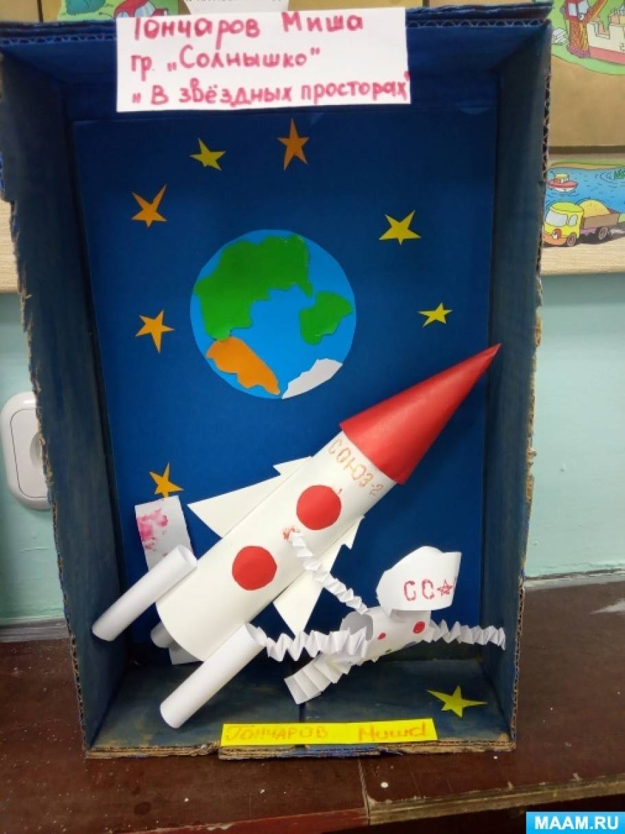 Как и что рассказать детям о космосе. Поделки для детей детского сада ...