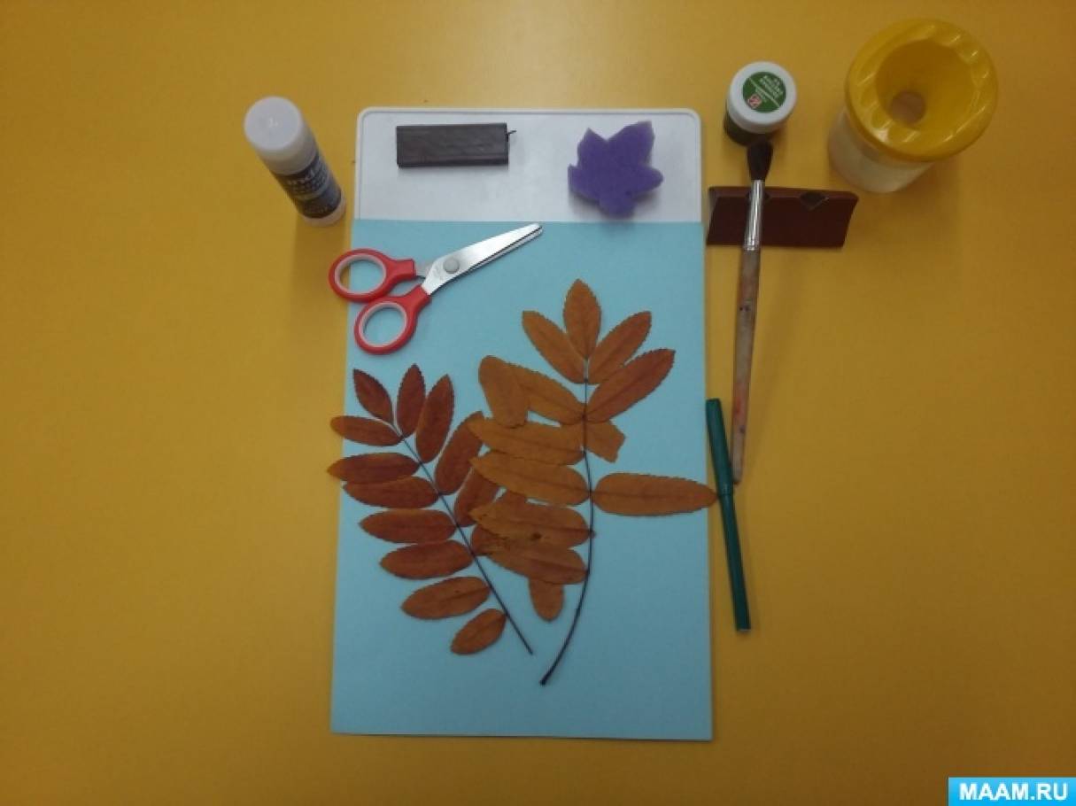 Мастер-класс по аппликации из листьев с элементами нетрадиционной техники рисования «Виноградная лоза»