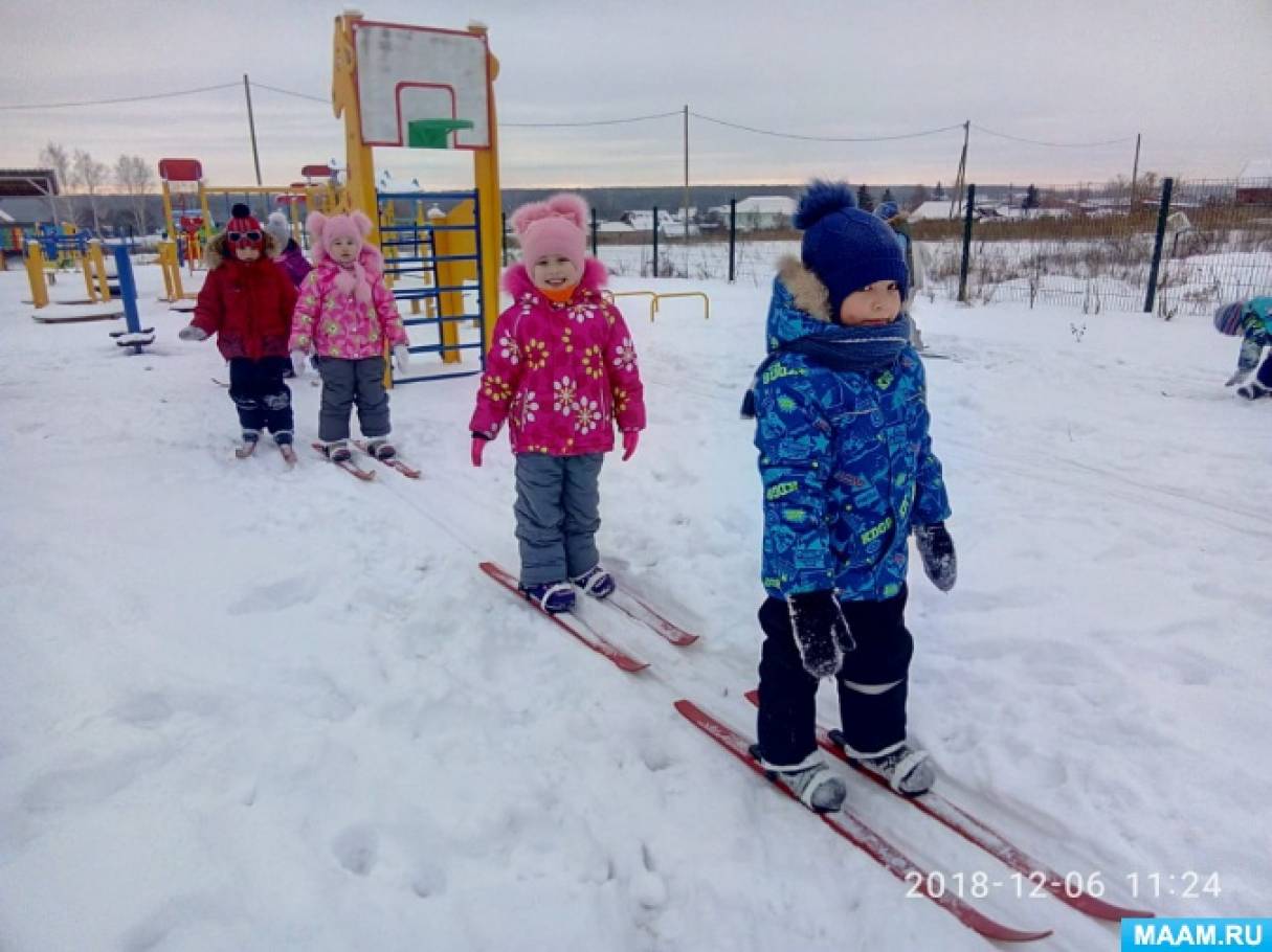 Как научить ребенка ходить на лыжах" - МАДОУ детский сад № 183 города Тюмени