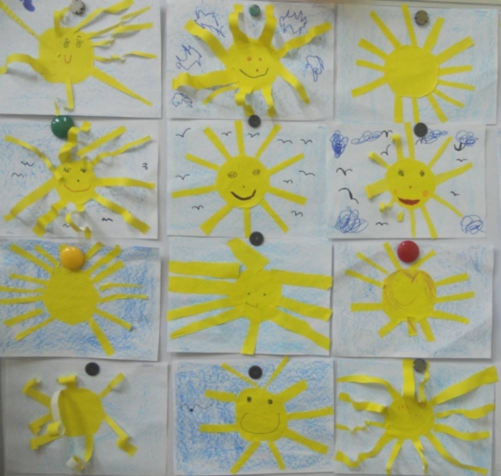Рисование солнце средняя группа