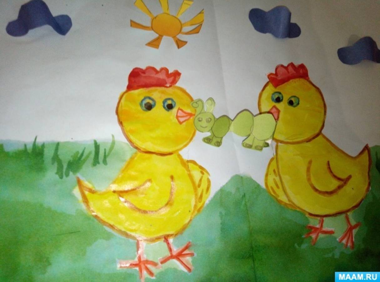 Аппликация цыпленок во второй младшей группе. Рисование цыпленок старшая группа. Рисование в средней группе цыплята на лугу. Аппликация цыпленок занятие по рисованию. Цыпленок младшая группа.