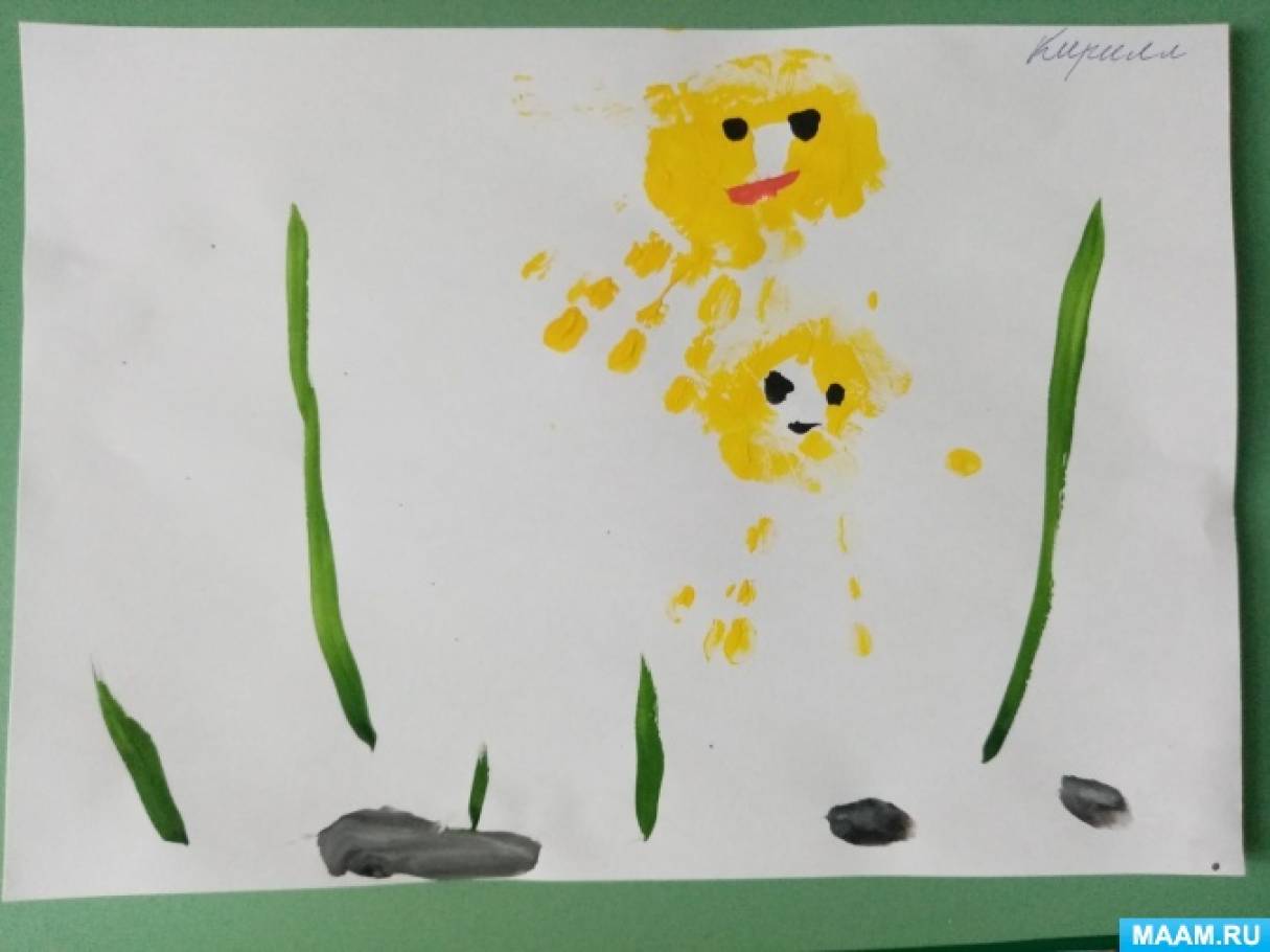Конспект занятия по рисованию ладошкой «Осьминожки» для детей младшего дошкольного возраста