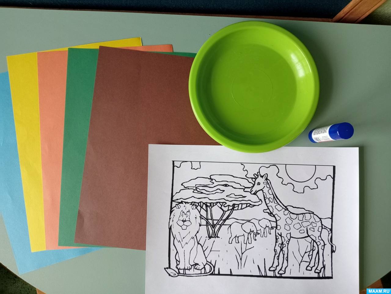 Детский мастер-класс по обрывной аппликации «Солнечная Африка» для ...