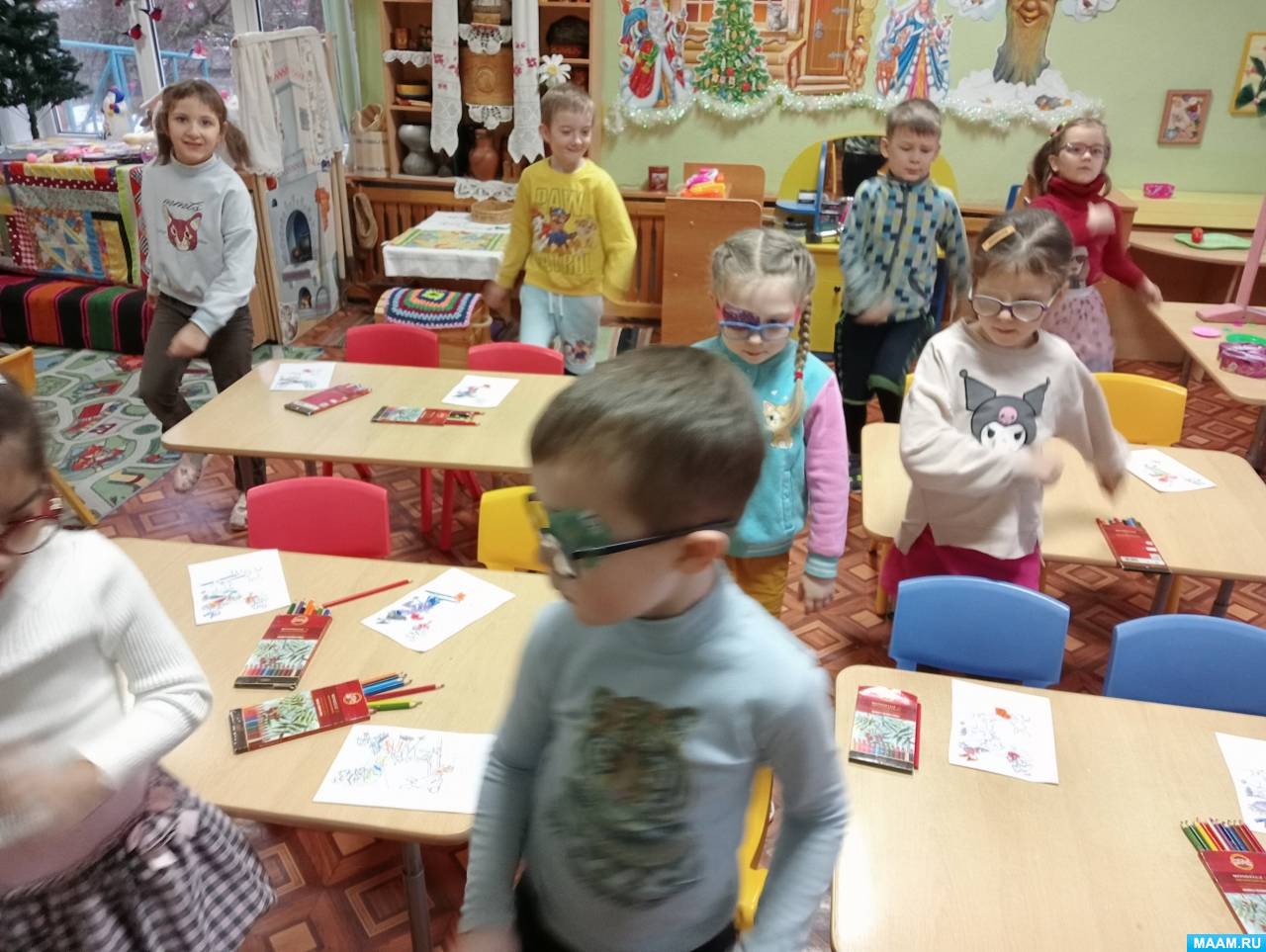 Зима спортивная в детском саду