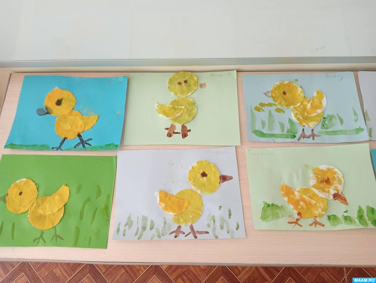 Аппликация цыпленок