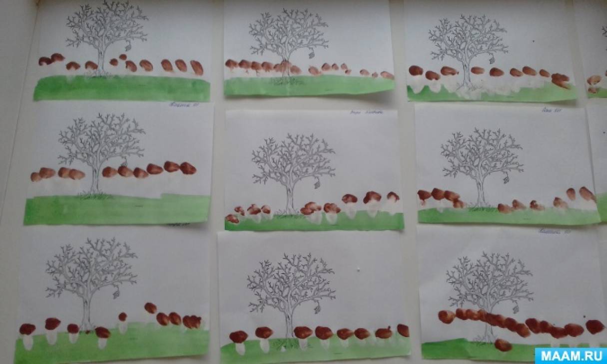 Конспект итогового занятия во второй младшей группе. Рисование вторая младшая группа лес. Рисование лес в средней группе. Рисование в лесу вторая младшая. Рисование в младшей группе на тему грибы.