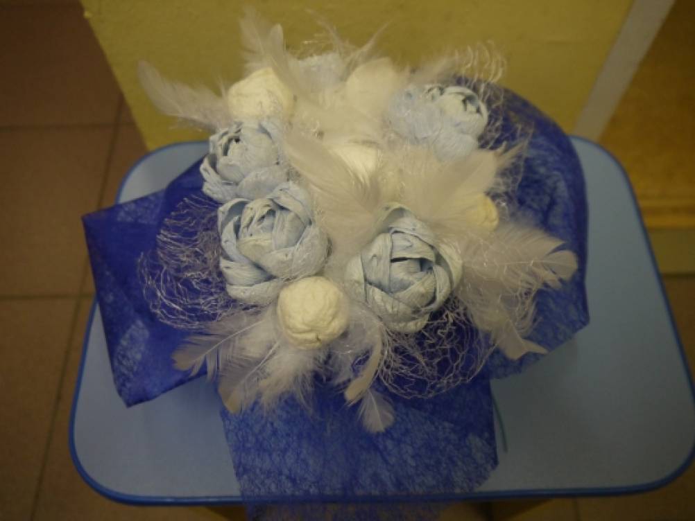 букет для снегурочки своими руками