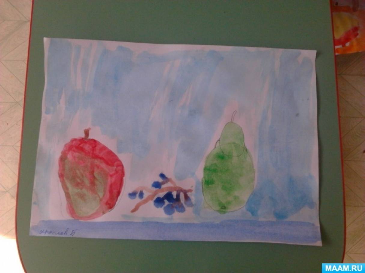Развитие ребенка рисунки овощи и фрукты