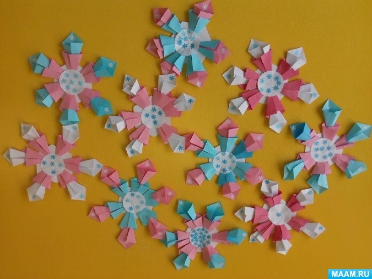 Конспект НОД по конструированию из бумаги способом оригами в подготовительной к школе группе «Снежинка»