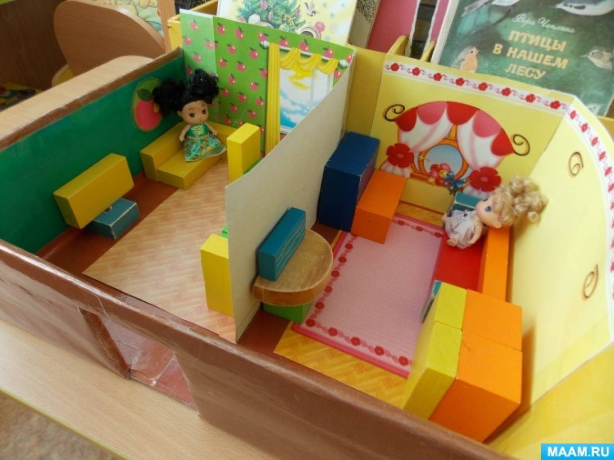 Совместная деятельность с детьми младшего дошкольного возраста «Мебель для кукольной комнаты»