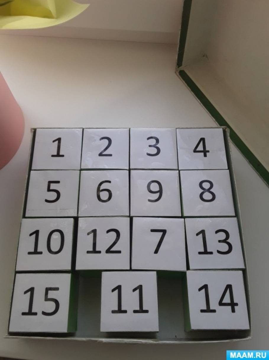 Дидактическая игра-головоломка из деревянных кубиков «Пятнашки» (4 фото ...