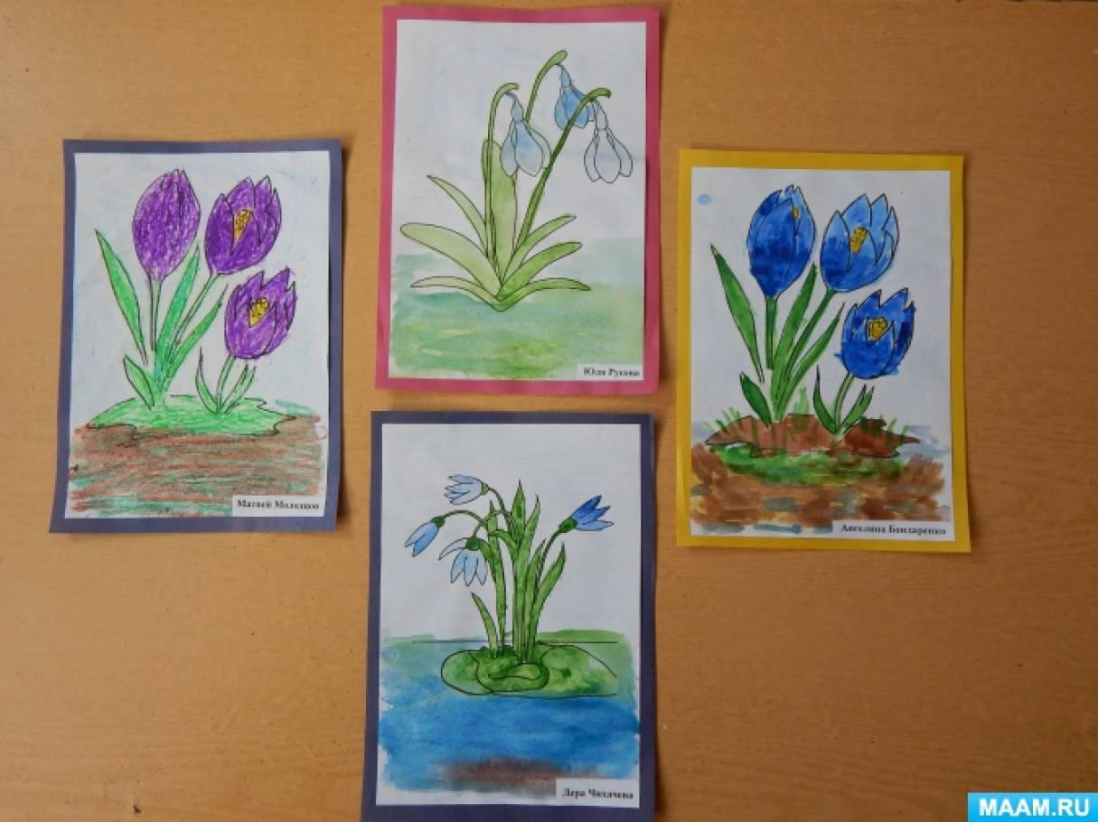 Рисование первоцветы средняя группа. Рисование первоцветы в детском саду. Рисование первые цветы. Рисование весенние цветы в подготовительной группе. Рисование первоцветы старшая группа.