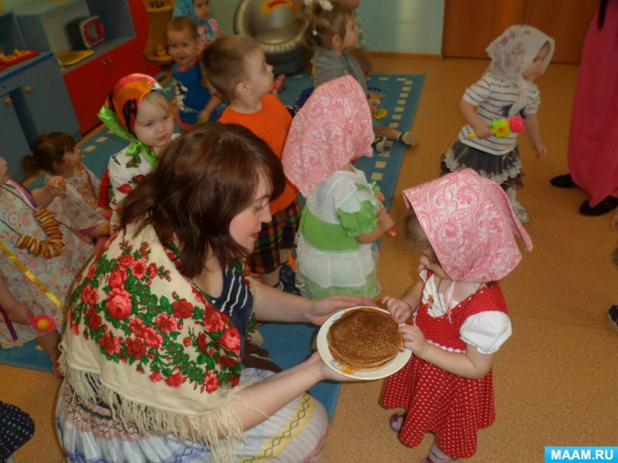 Беседа с детьми в средней группе масленица