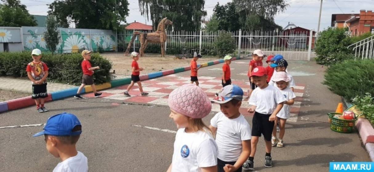 Спортивное развлечение летом в старшей группе «Весёлые старты»