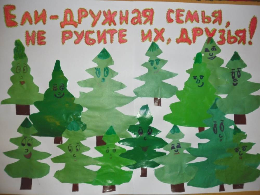 Стенгазета «Ели — дружная семья» Фото Стенгазета «Ели — дружная семья»