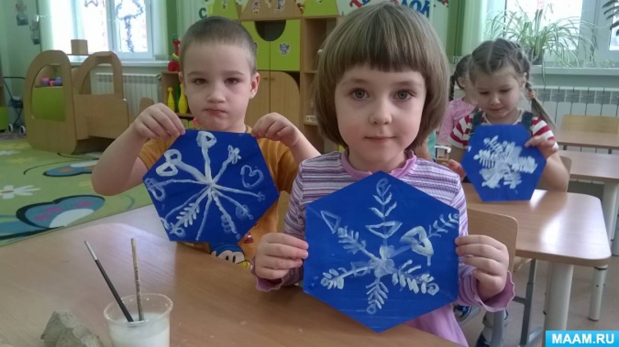 Как нарисовать снежинку ребенку 5 лет