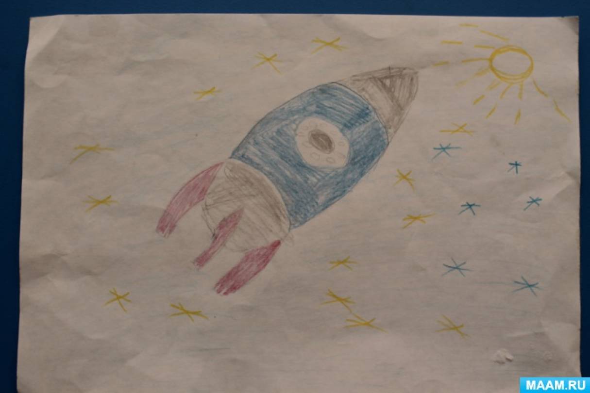 Развлечение день космонавтики в средней группе. Рисование ракета ср гр. Нетрадиционное рисование ракета. День космонавтики для детей в детском саду рисование нестандартное. Рисование к Дню космонавтики средняя группа карандашом.