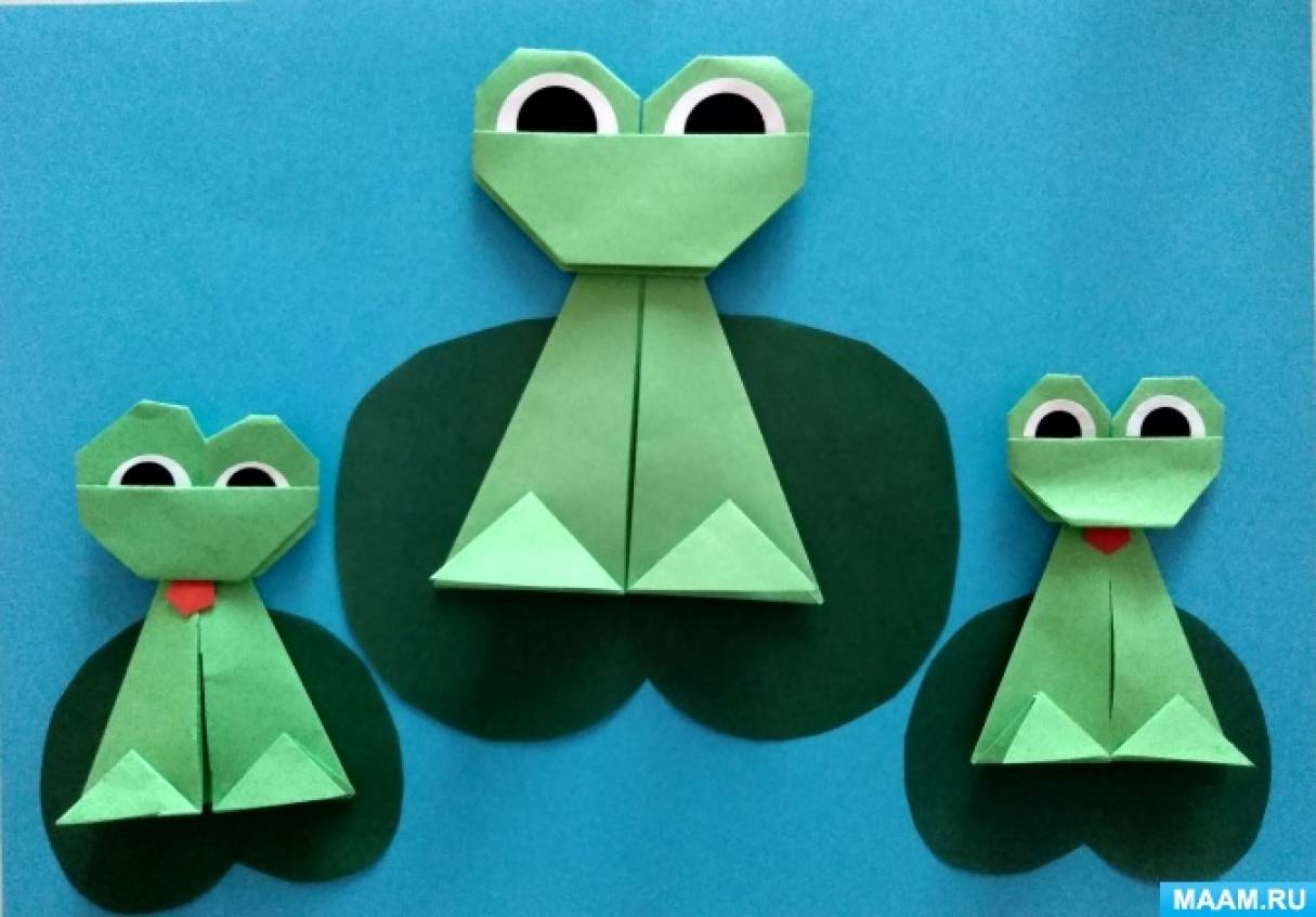 Мастер-класс «Лягушки» в технике оригами для детей 6–7 лет