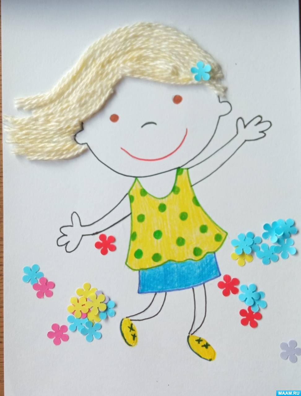 Мастер-класс по аппликации из ниток с элементами рисования «Ох, уж эти ...