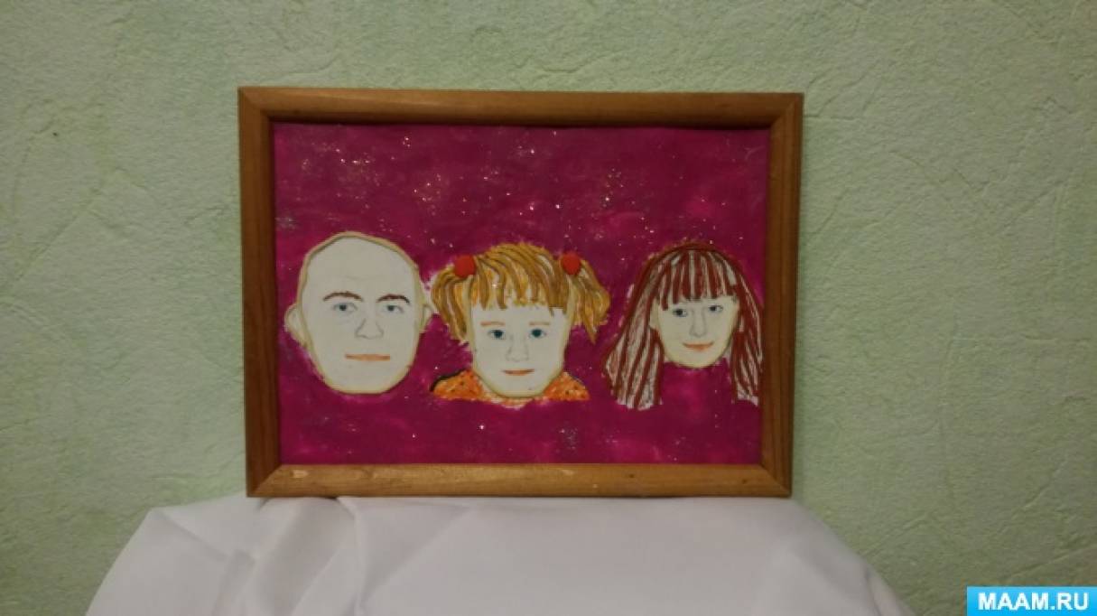 лепка семья средняя группа