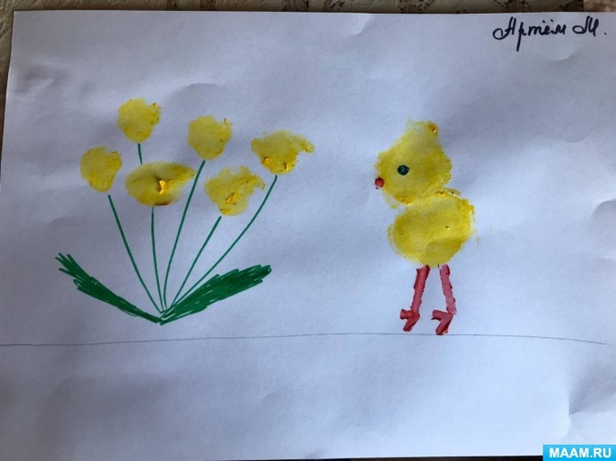 Лепка цыпленок во второй младшей. Рисование цыпленок во второй младшей группе. Рисование цыпленка в младшей группе. Рисуем одуванчик в младшей группе.