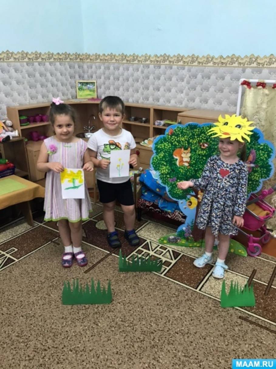 Конспект НОД по рисованию «Одуванчики» для детей второй младшей группы