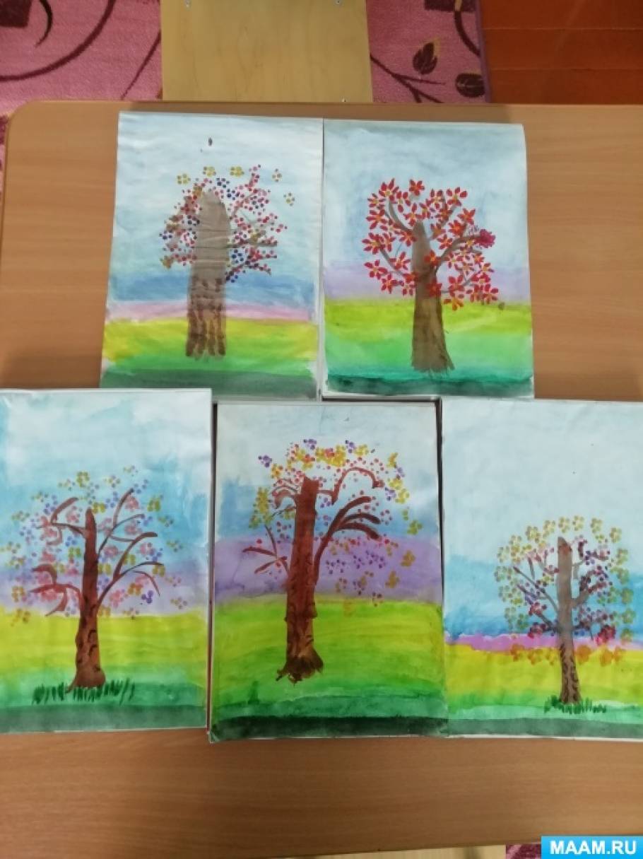Конспект занятия для дошкольников по рисованию ко Дню цветущего дерева на МAAM