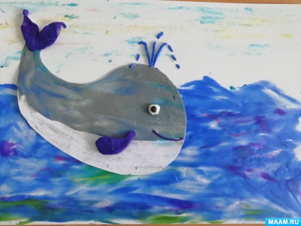 Конспект занятия по пластилинографии в дошкольной группе «Синий кит»