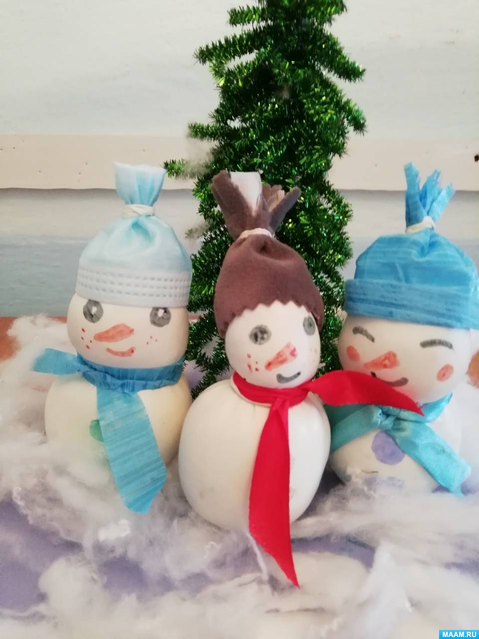 СНЕГОВ�ИК ИЗ ВОЗДУШНЫХ ШАРОВ своими руками BALLOON SNOWMAN TUTORIAL