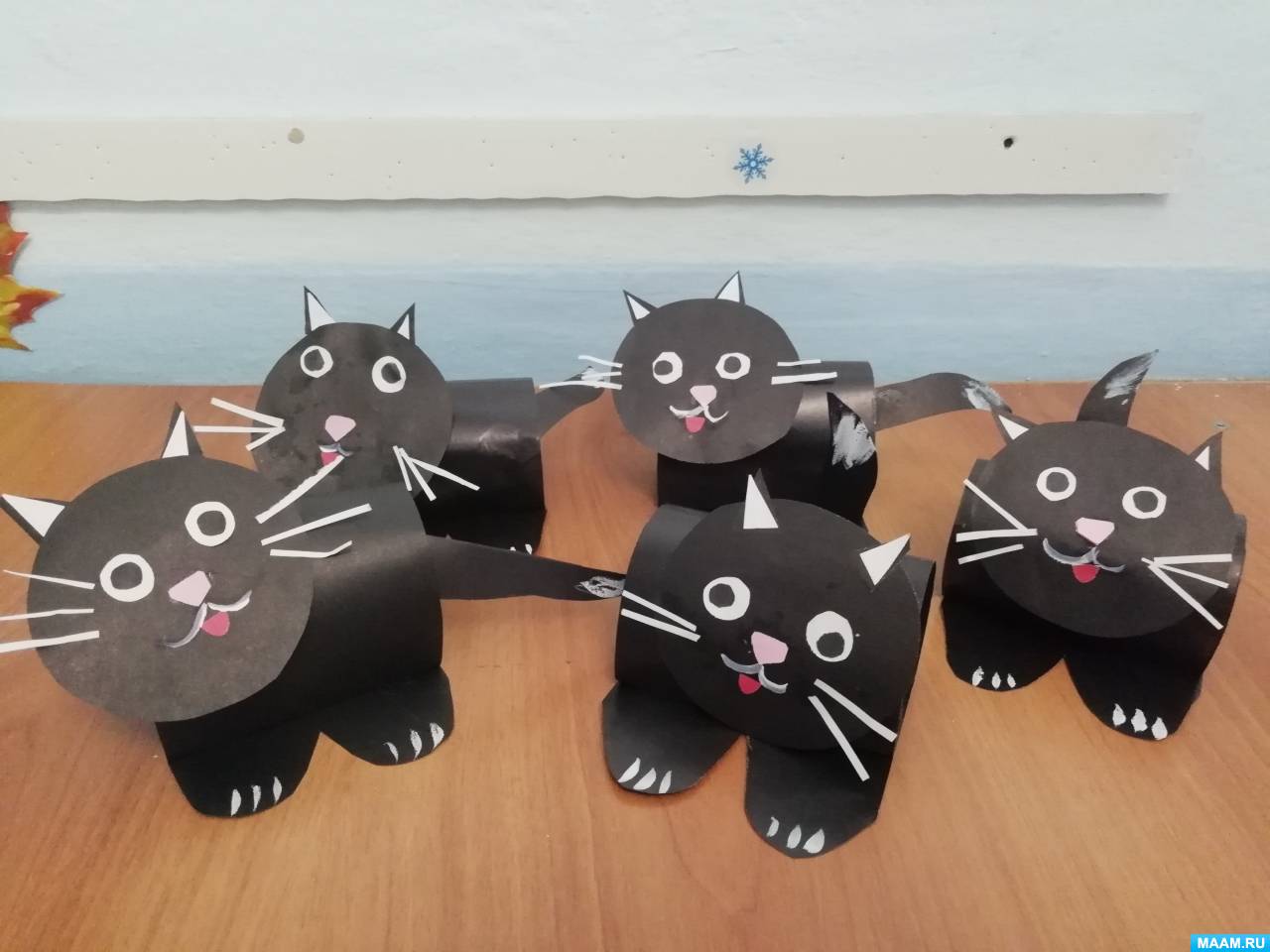 Поделка котик из бумаги