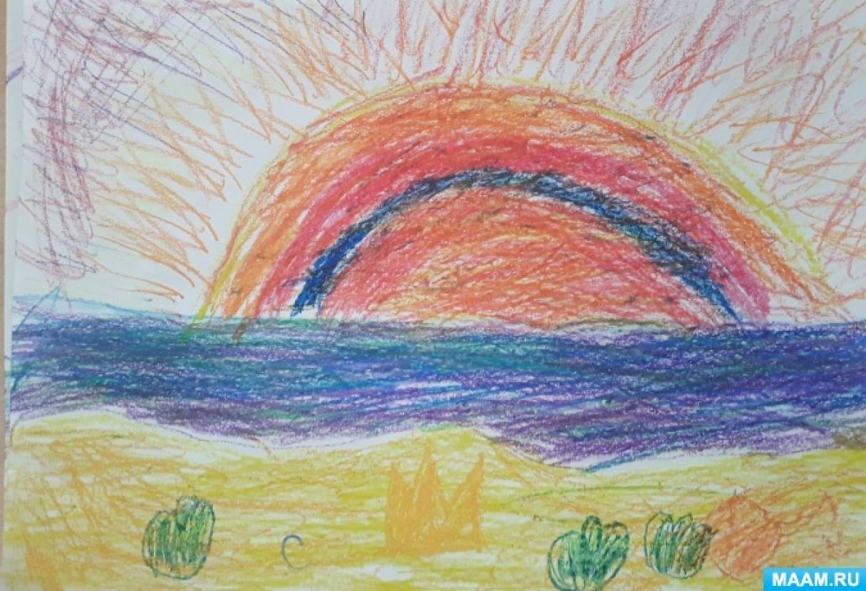 Рисование заря алая разливается. Рисунок на тему закат. Рисование заката для детей. Рассвет рисунок. Закат карандашом.