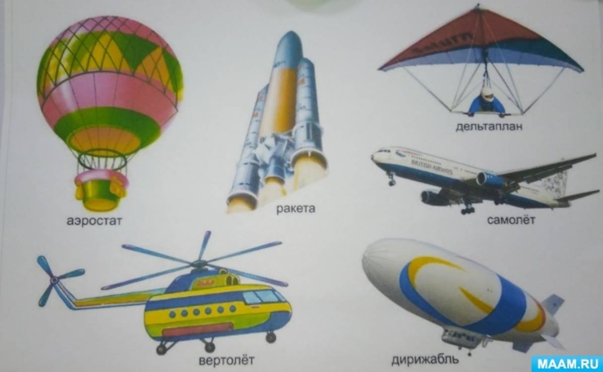 Конспект НООД в подготовительной группе «Воздушный транспорт»