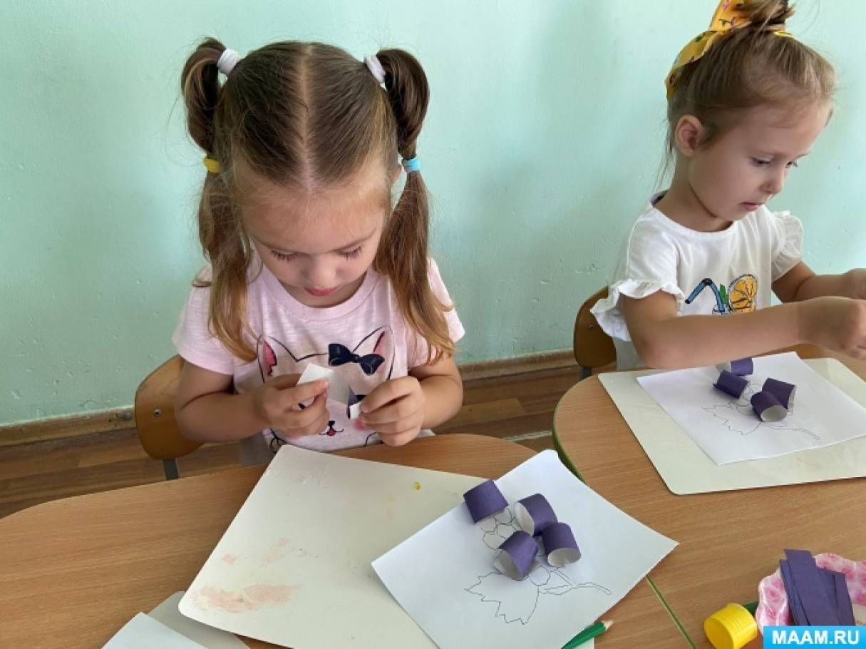 Смотреть фотографию №2 Фото №2 Закреплять навыки аккуратного наклеивания и рисования