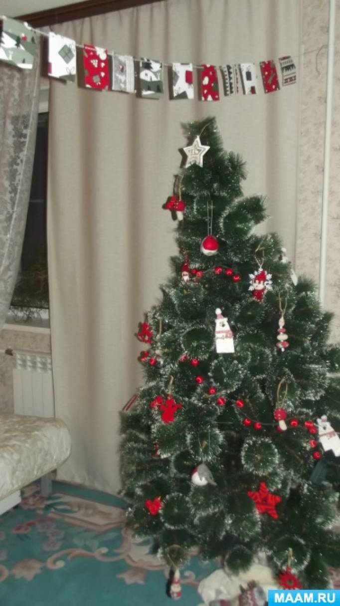 Новогодние Украшения Деревянные Флажки Новогодние Украшения Деревянные Флажки