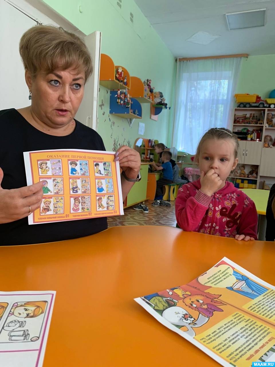 Фотоотчёт о проведении беседы с детьми средней группы по теме «Первая ...