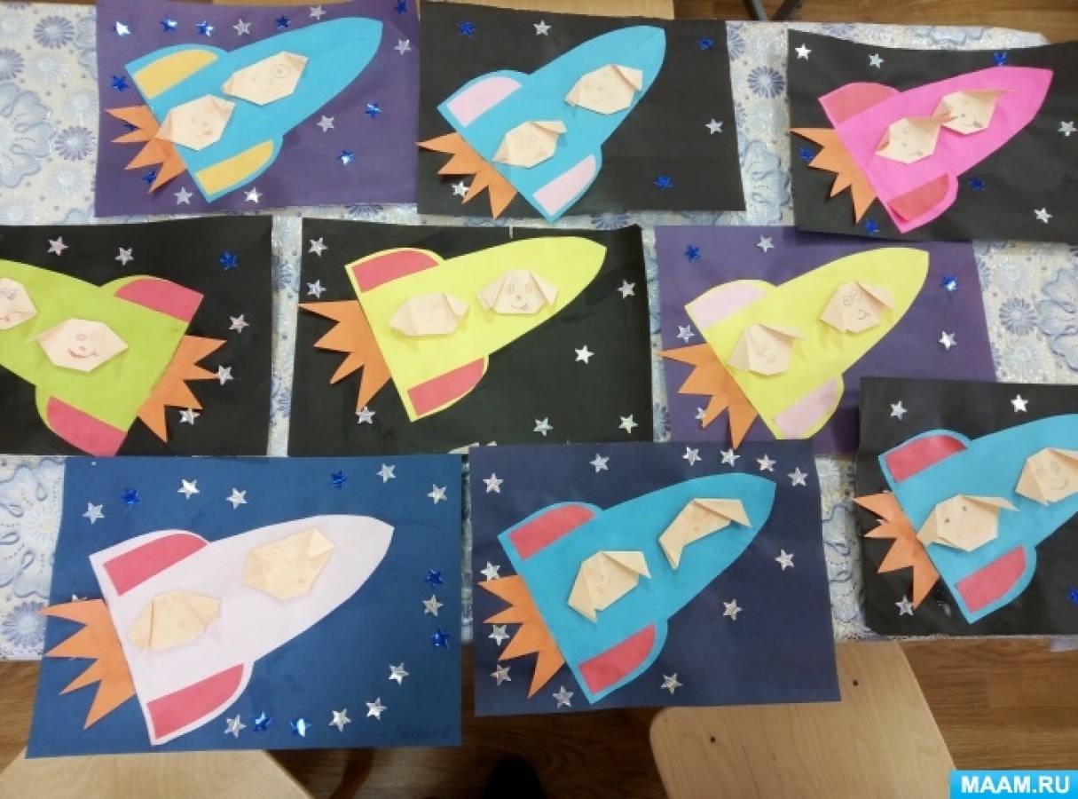 Планирование день космонавтики средняя группа. Фотоотчет ко Дню космонавтики в детском саду средняя группа.