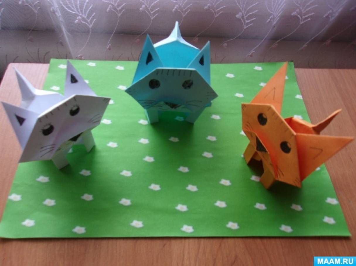 Кошки в технике оригами: схемы и инструкции складывания