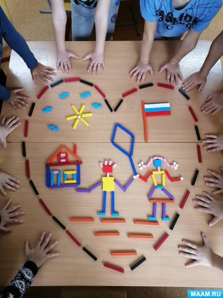 Конспект НОД для детей подготовительной группы «День народного единства» с применением палочек Кюизенера