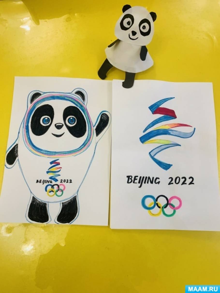 Объемная поделка «Олимпийская панда»