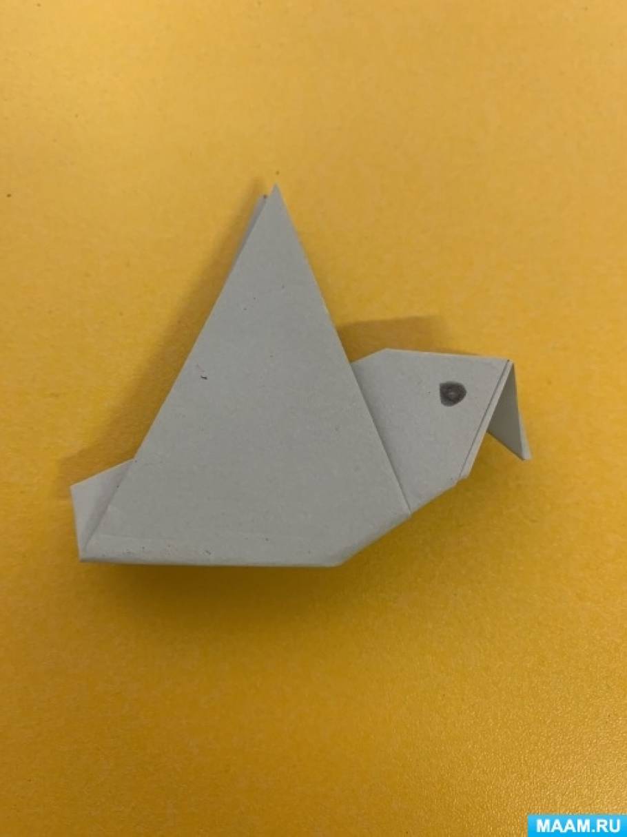 Простая птичка из бумаги / Как сделать птичку из бумаги / Origami Bird