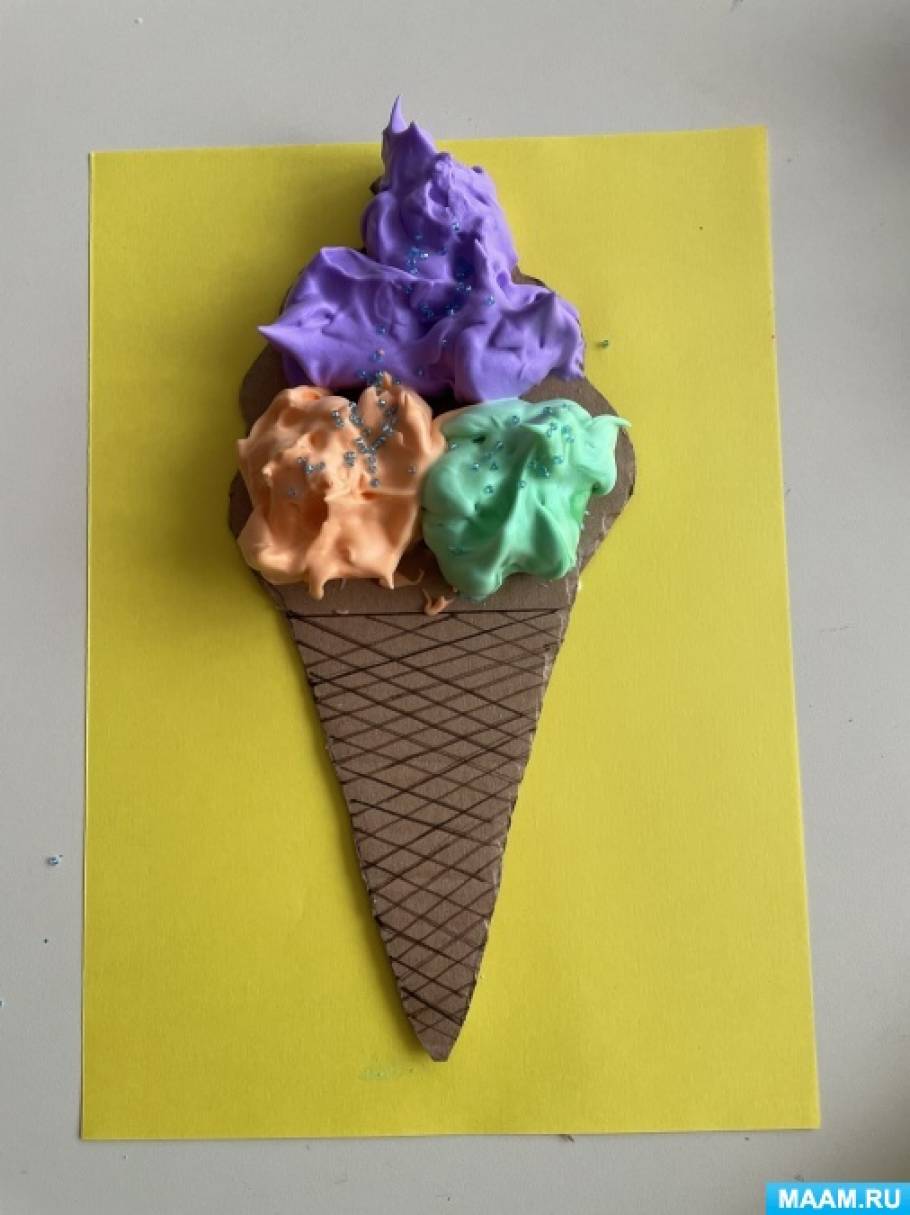 Мастер-класс для дошкольников по рисованию объёмными красками «Мороженое» посвящённый Всемирному Дню мороженого на МAAM